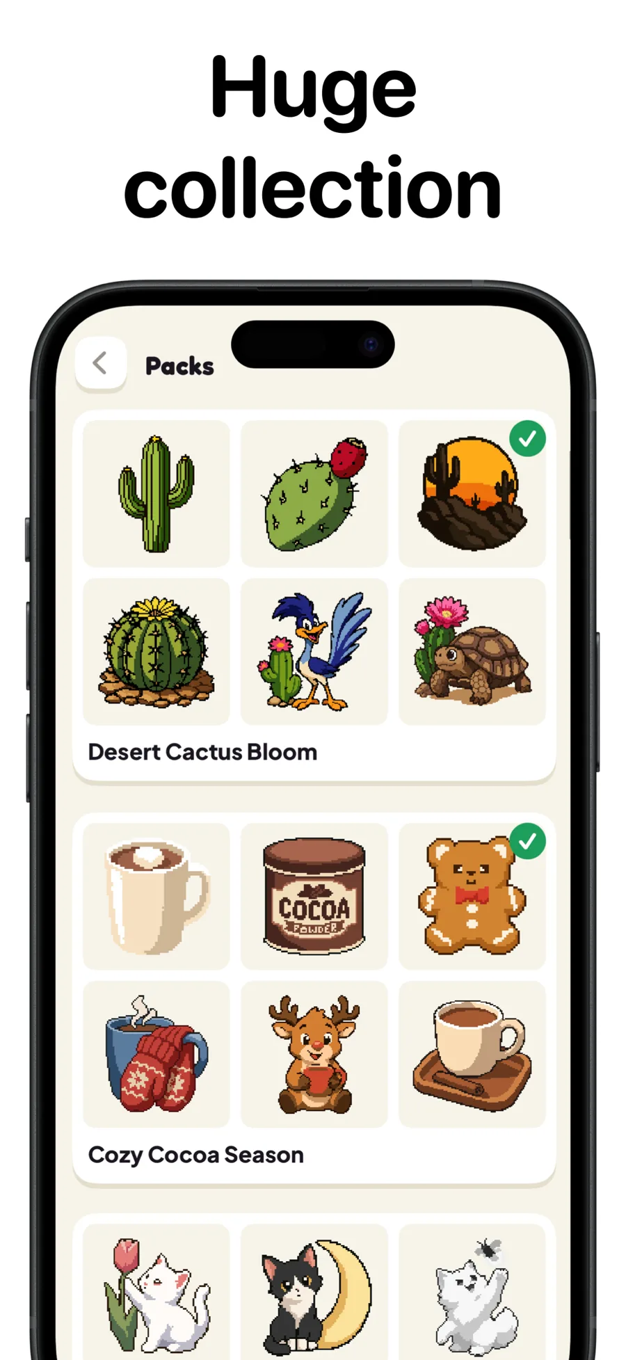 Paintopia packs such as Desert Cactus Bloom and Cozy Cocoa Season